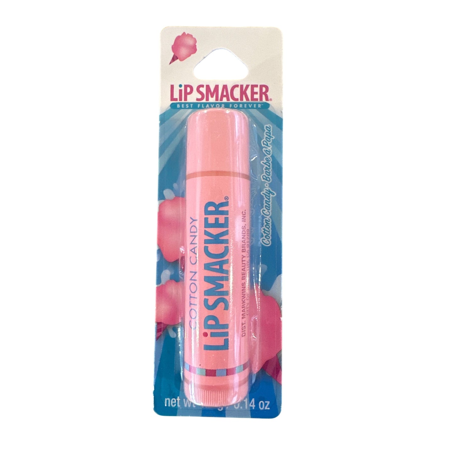 Lip Smacker COTTON CANDY Flavored Collectible Lip Balm Peach Pink Discontinued