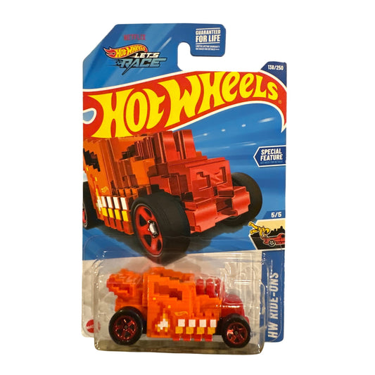 138/250 Hot Wheels Die-Cast Car Pixel Shaker 5/5 HW Ride‑Ons Orange Red Black