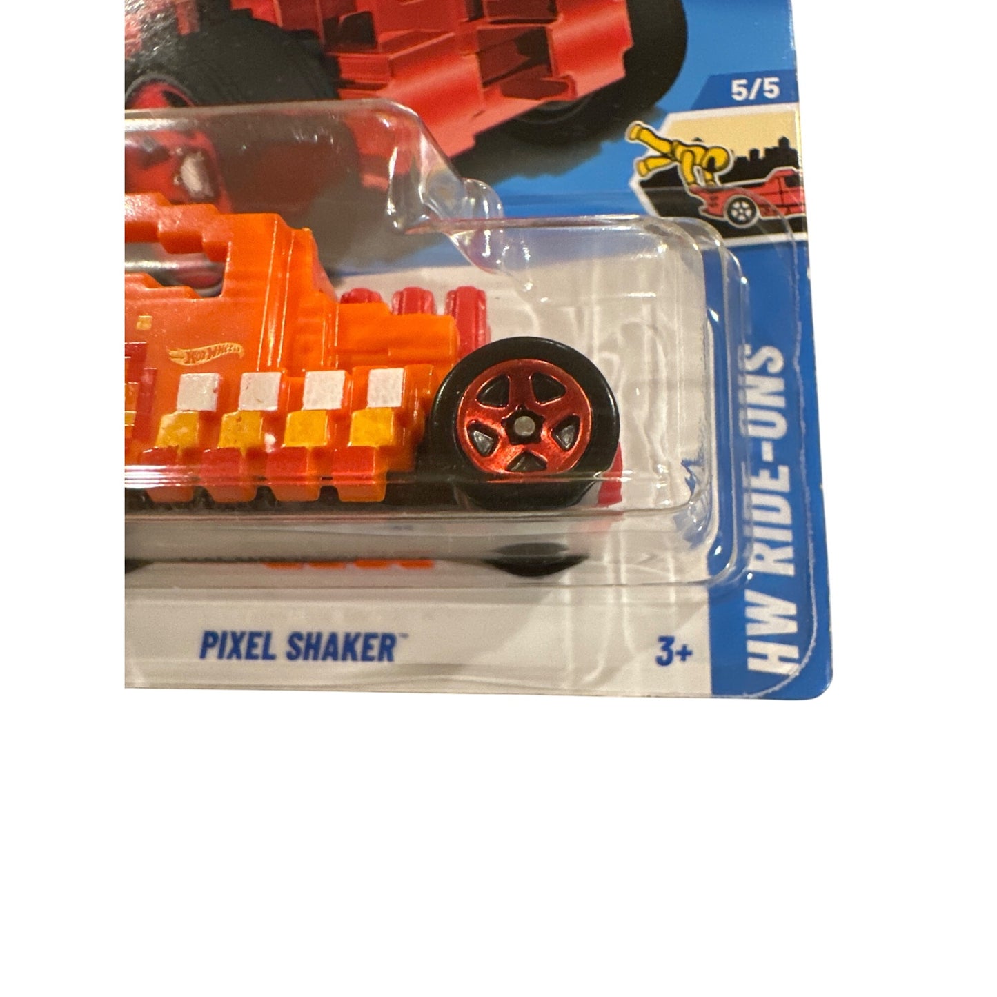 138/250 Hot Wheels Die-Cast Car Pixel Shaker 5/5 HW Ride‑Ons Orange Red Black