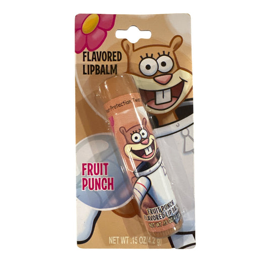 Lotta Luv SPONGEBOB SANDY Cartoon FRUIT PUNCH Flavored Lip Balm Rare Collectible