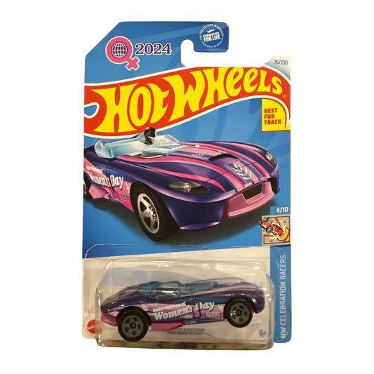 76/250 Hot Wheels Die-Cast Car Rrroadster 4/10 HW Celebration Racers Purple Pink