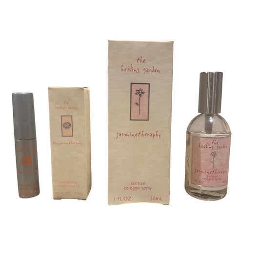 The Healing Garden Jasmine Theraphy Cologne Spray 1 fl oz + Bonus Tangerine Theraphy .02 fl oz AS IS
