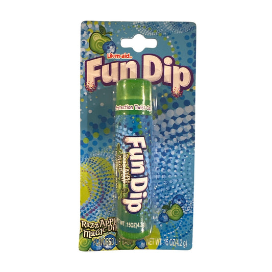 Lotta Luv FUN DIP Candy RAZZ APPLE Flavored Lip Balm Discontinued Collectible