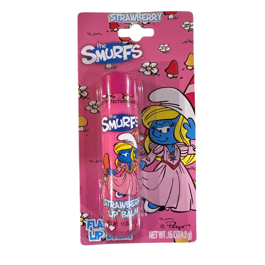 Lotta Luv THE SMURFS SMURFETTE Cartoon STRAWBERRY Flavored Lip Balm Discontinued
