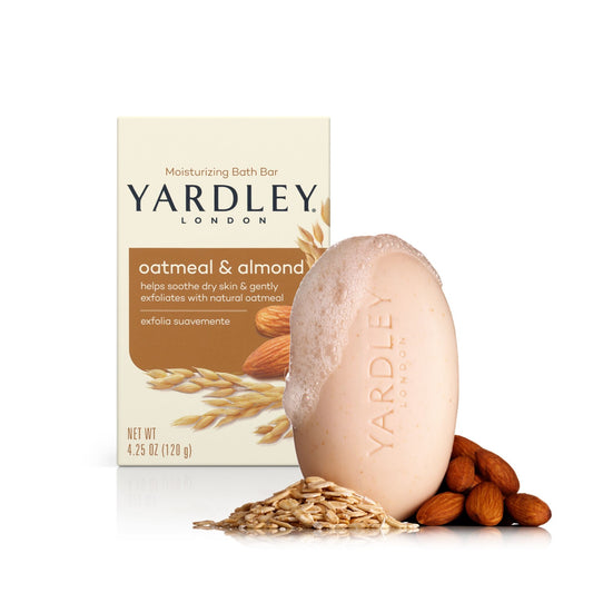 Yardley London Oatmeal & Almond Bar Soap 4.25 oz Moisturizing For Dry Skin