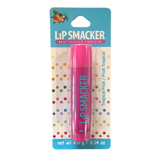 Lip Smacker TROPICAL FRUIT Flavored Collectible Lip Balm Pink Blue Discontinued
