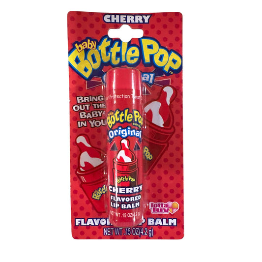 Lotta Luv BABY BOTTLE POP Cartoon CHERRY Flavored Lip Balm Rare Discontinued