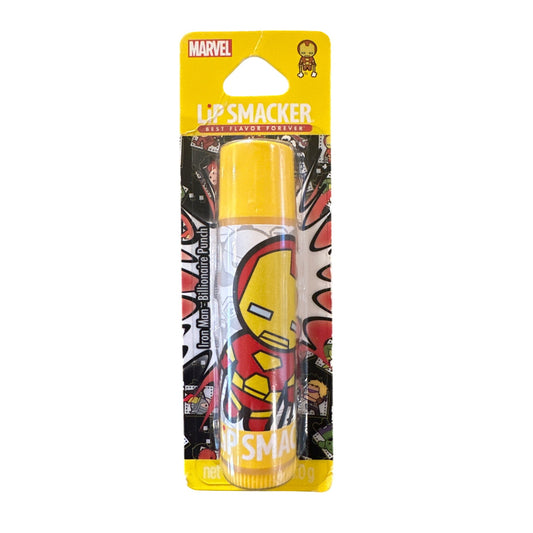 Lip Smacker MARVEL IRON MAN Billionaire Punch Flavored Collectible Lip Balm