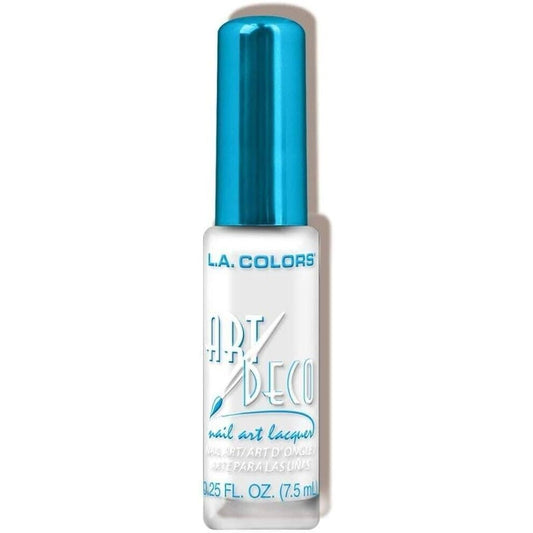1 x LA COLORS Art Deco Nail Art White Polish Thin/Precision/Pointed Design Brush