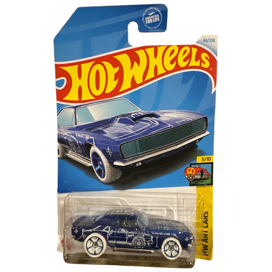 84/250 Hot Wheels Die-Cast Car Blue '67 Camaro 3/10 HW Art Cars