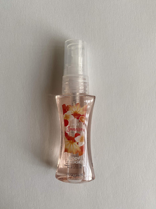 1 x 1.7 fl oz Body Fantasies Sweet Sunrise Fragrance Body Spray, Travel Size