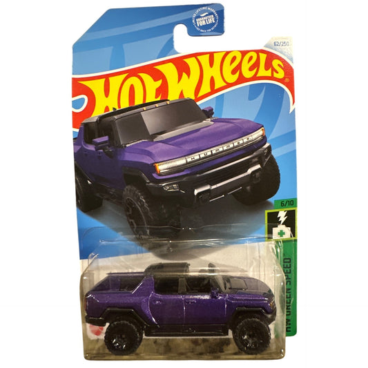 62/250 Hot Wheels Die-Cast Car GMC Hummer EV 6/10 HW Green Speed Purple Black