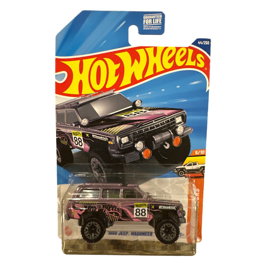 44/250 Hot Wheels Die-Cast Car Purple 1988 Jeep Wagoneer 5/10 HW Hot Trucks