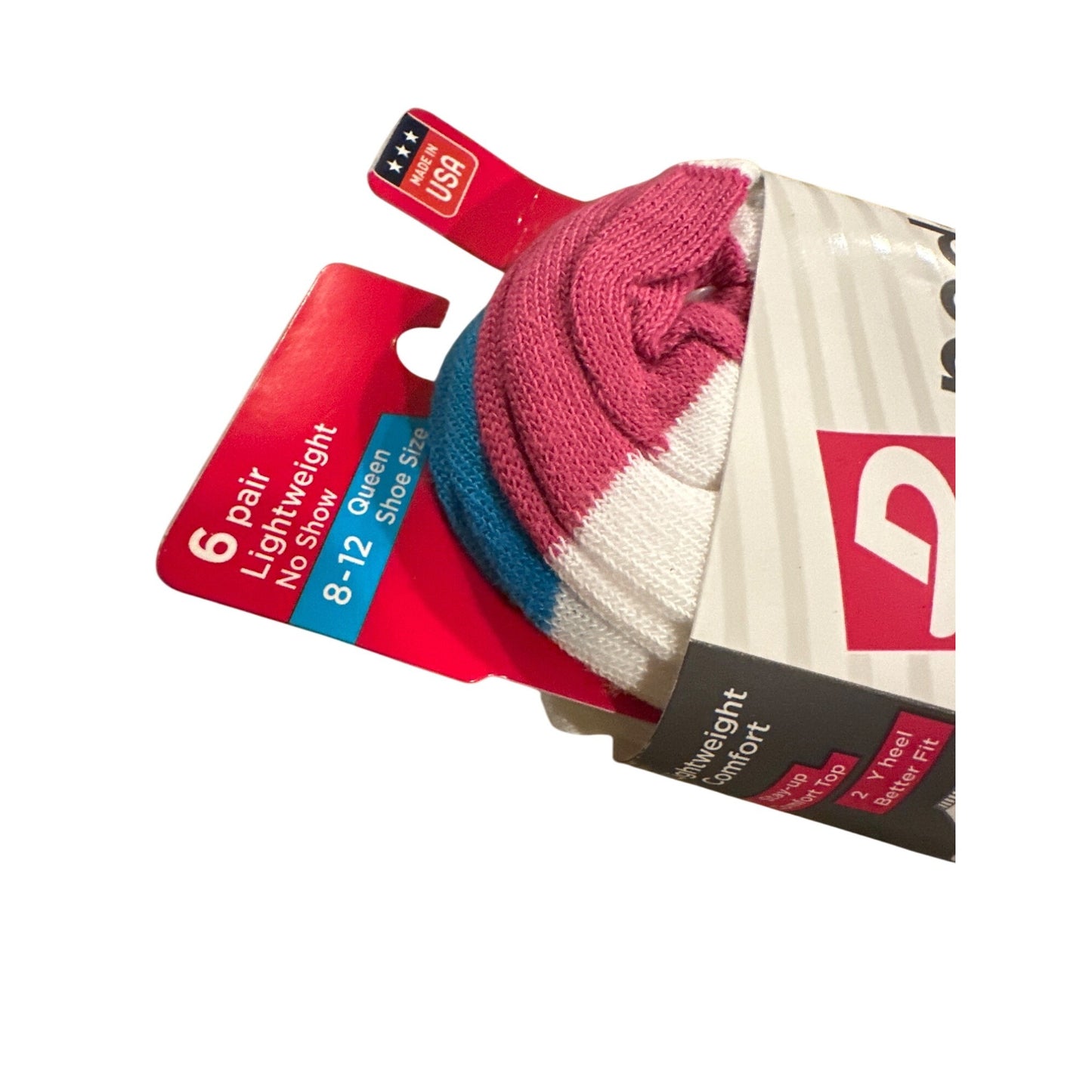 Peds Women 6 Pairs White No-Show Ankle Socks Seamless Toe Coolmax Size 8-12