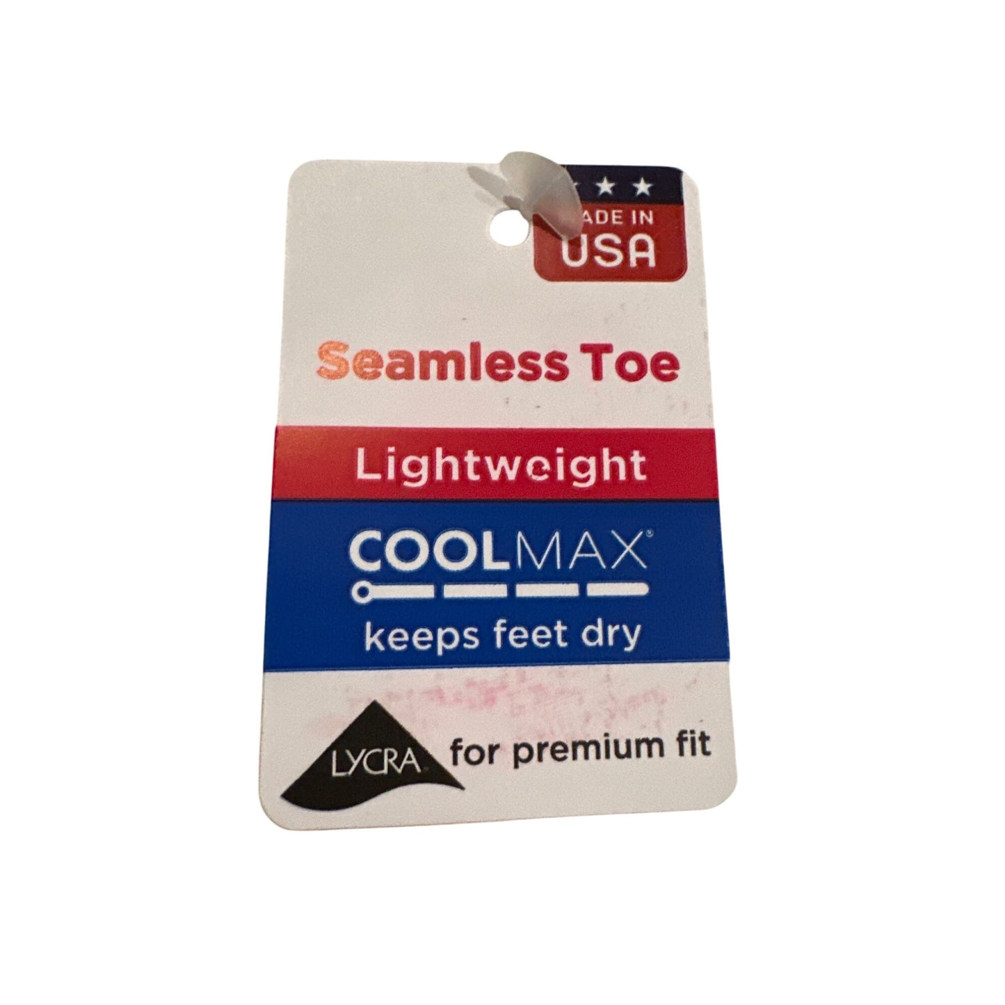 Peds Women 6 Pairs White No-Show Ankle Socks Seamless Toe Coolmax Size 8-12