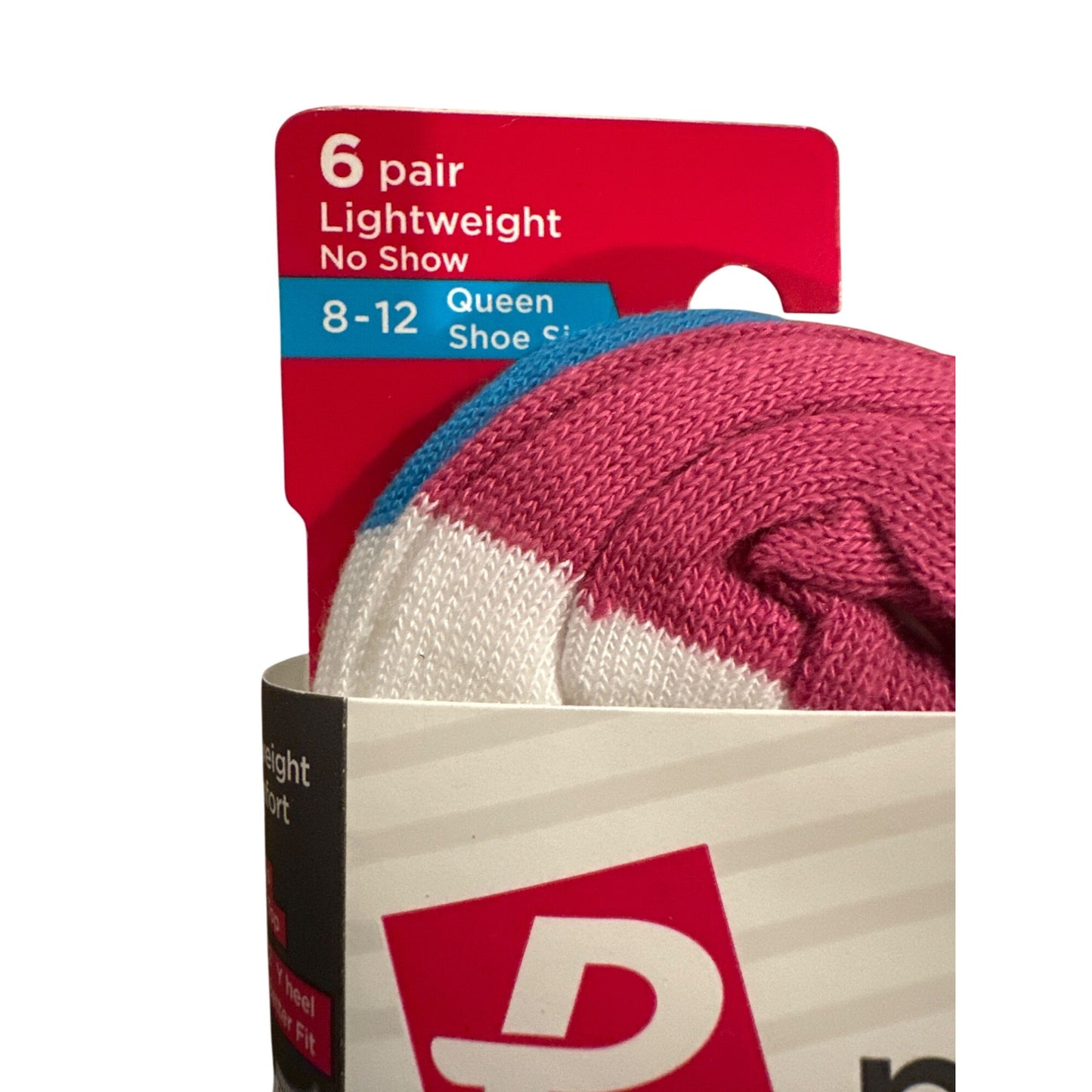 Peds Women 6 Pairs White No-Show Ankle Socks Seamless Toe Coolmax Size 8-12