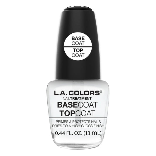 L.A. Colors Base Coat/Top Coat 100% CLEAR Nail Polish 0.44 Fl Oz (13 mL)