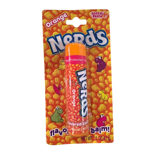 Lotta Luv NERDS Candy ORANGE Flavored Lip Balm Rare Discontinued Collectible