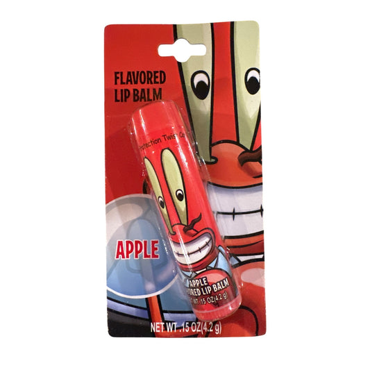 Lotta Luv SPONGEBOB MR. KRABS Cartoon APPLE Flavored Lip Balm Rare Discontinued