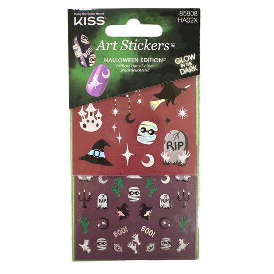 Kiss Art Stickers Glow In The Dark Fun Halloween Edition Ghosts Witches BOO! RIP