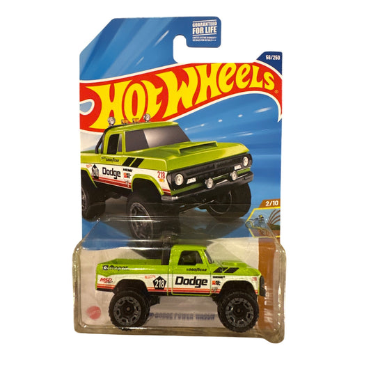 56/250 Hot Wheels Die-Cast Car 70 Dodge Power Wagon 2/10 HW Off-Road Green Black