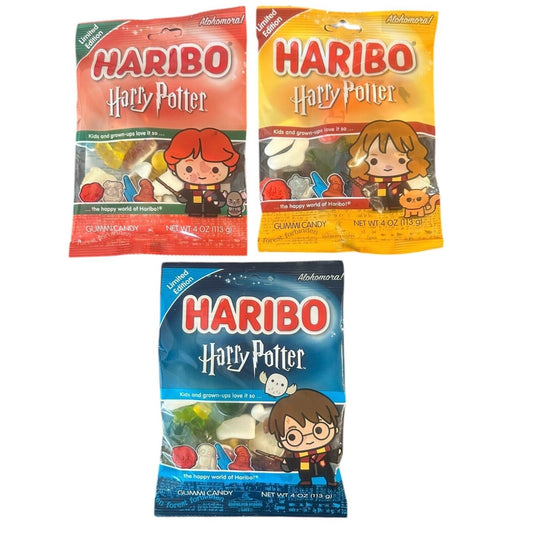 3pc Haribo HARRY POTTER Gummi Candy Hermione Granger Ron Weasley Exp. 12/25+