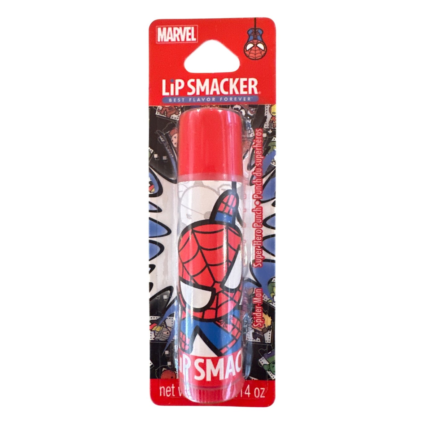 Lip Smacker MARVEL SPIDER-MAN Spider-Cherry Flavored Collectible Lip Balm Red