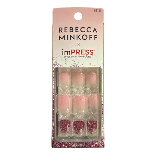 KISS Rebecca Minkoff IMPRESS 30 Nails Glitterati Short Square Glitter+Ombre