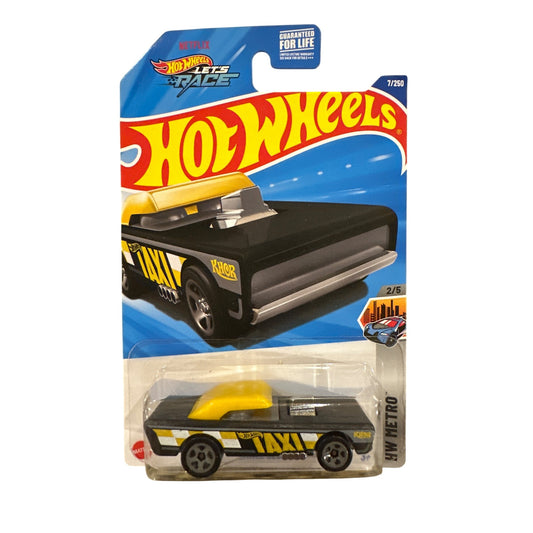 7/250 Hot Wheels Die-Cast Car Small Bloc Taxi 2/5 HW Metro Black Yellow Silver