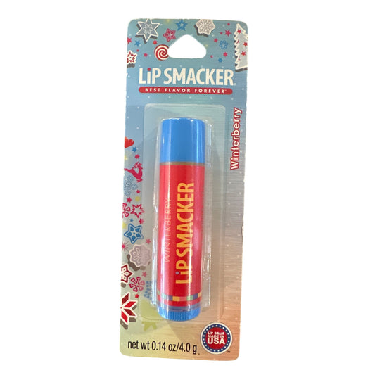 Lip Smacker WINTERBERRY Flavored Collectible Lip Balm Red Blue Discontinued