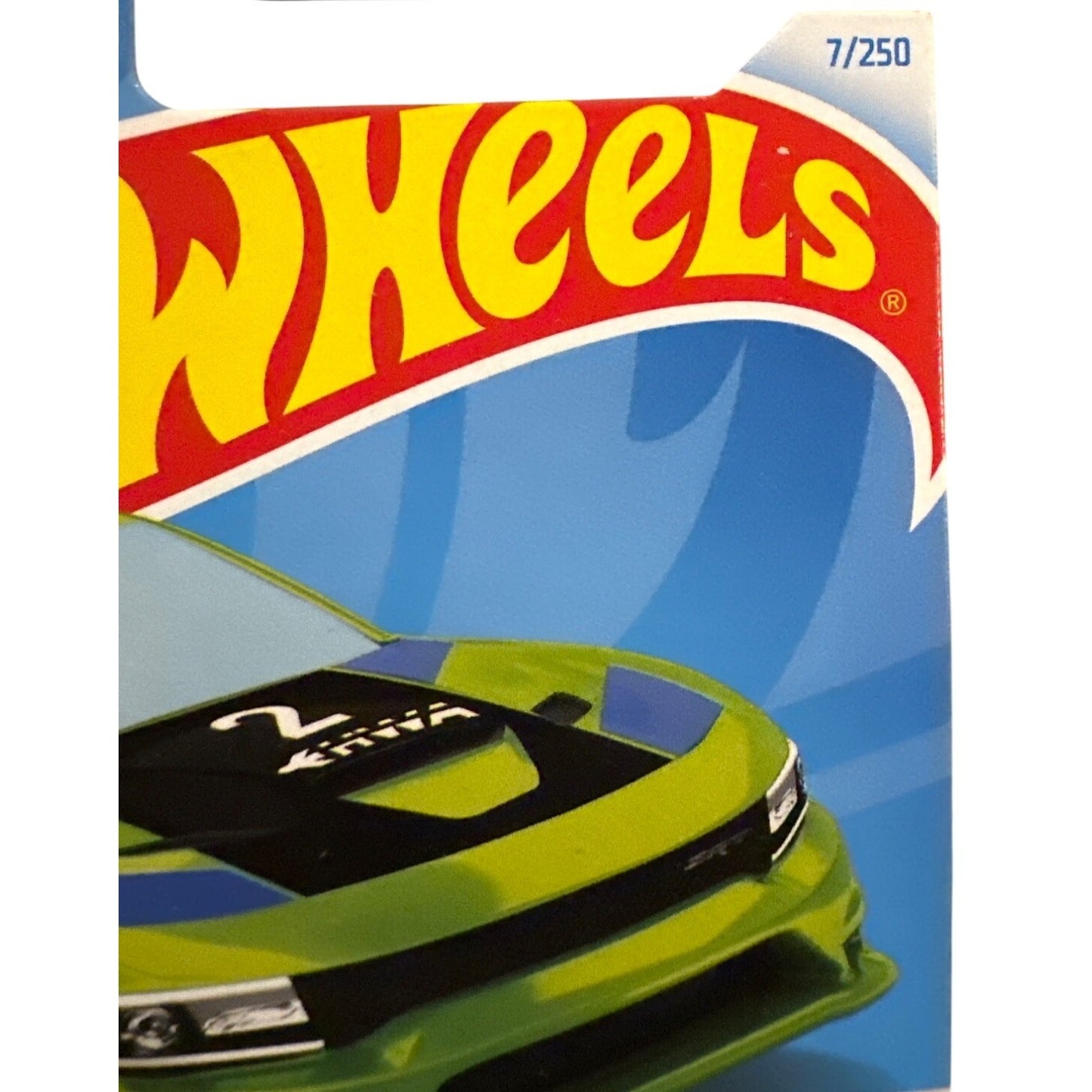 7/250 Hot Wheels Car Lime Green '15 Dodge Charger SRT 1/10 HW First Response