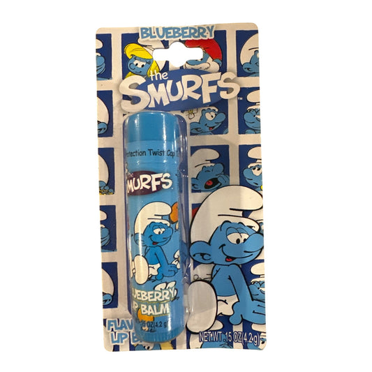 Lotta Luv THE SMURFS SMURF Cartoon BLUEBERRY Flavored Lip Balm Rare Discontinued