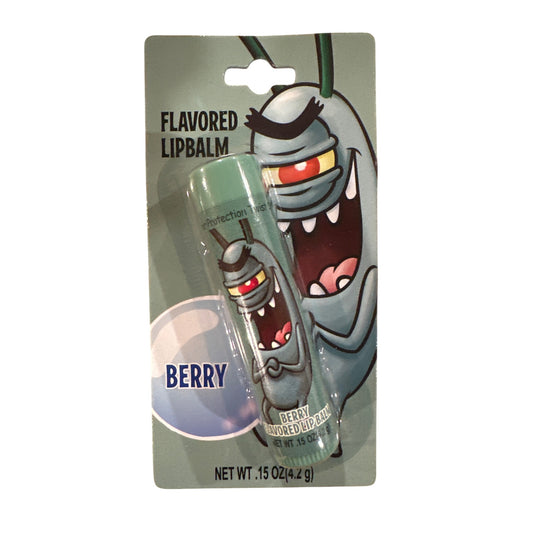 Lotta Luv SPONGEBOB PLANKTON Cartoon BERRY Flavored Lip Balm Rare Discontinued