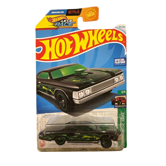 113/250 Hot Wheels Die-Cast Car Layin' Lowrider 3/5 HW Reverse Rake Black Green